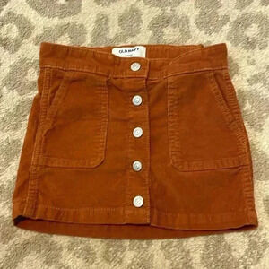 Old Navy Burnt Orange Corduroy Button Up Skirt  XS/5